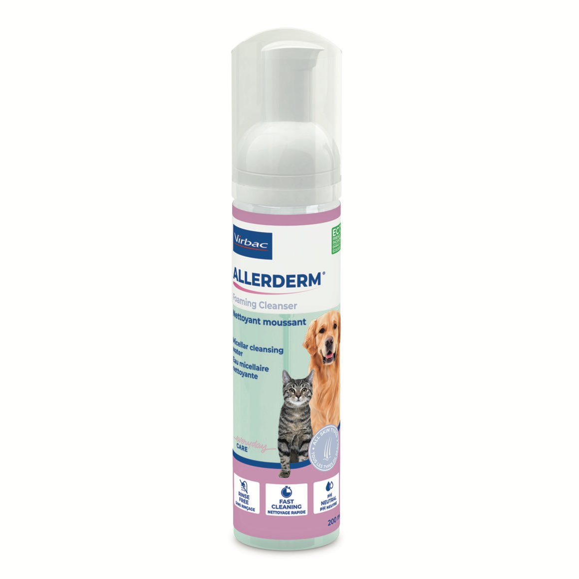 Allerderm foaming cleanser for cats and dogs