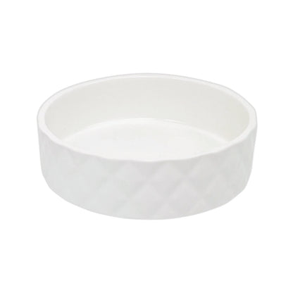 Embossed ceramic bowl