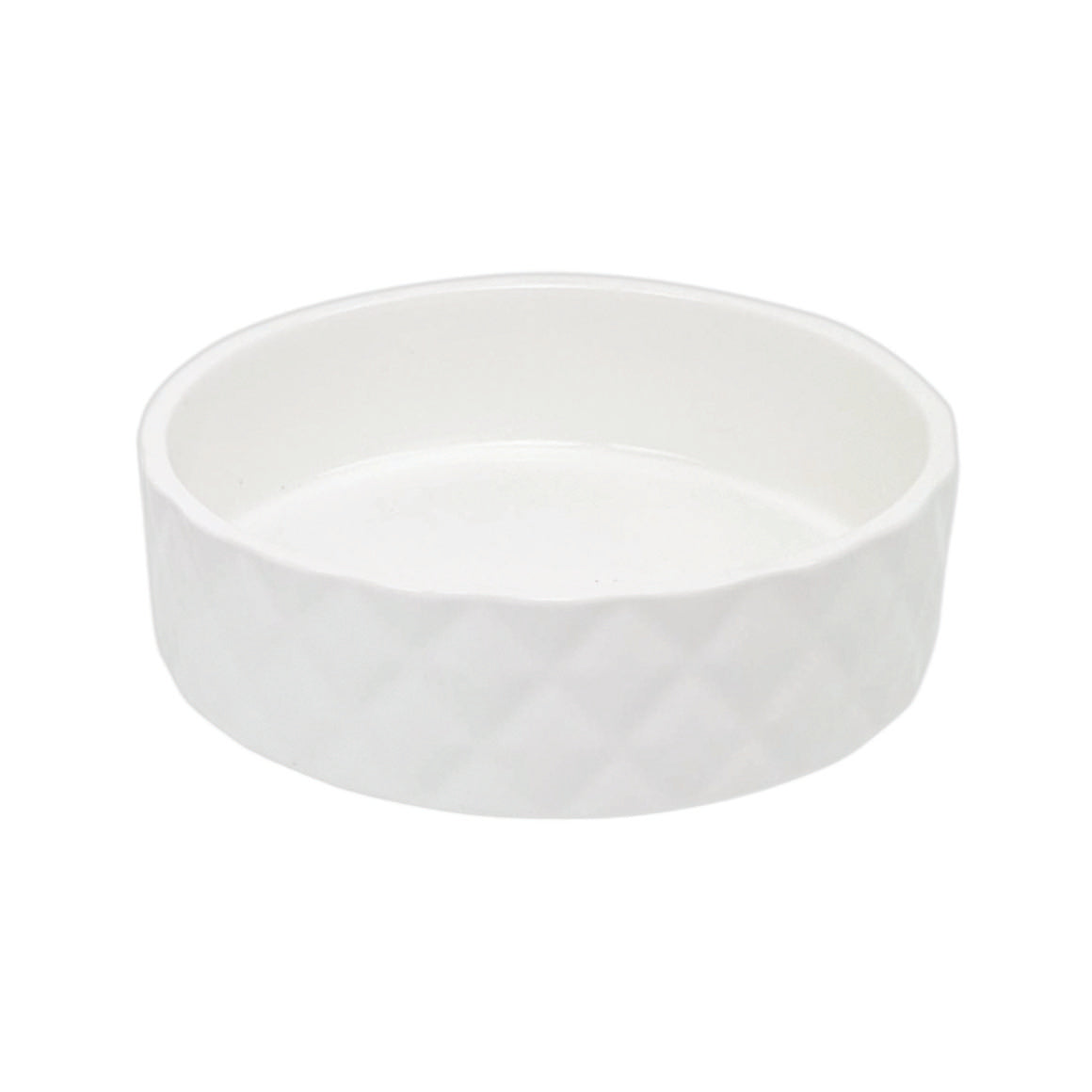 Embossed ceramic bowl