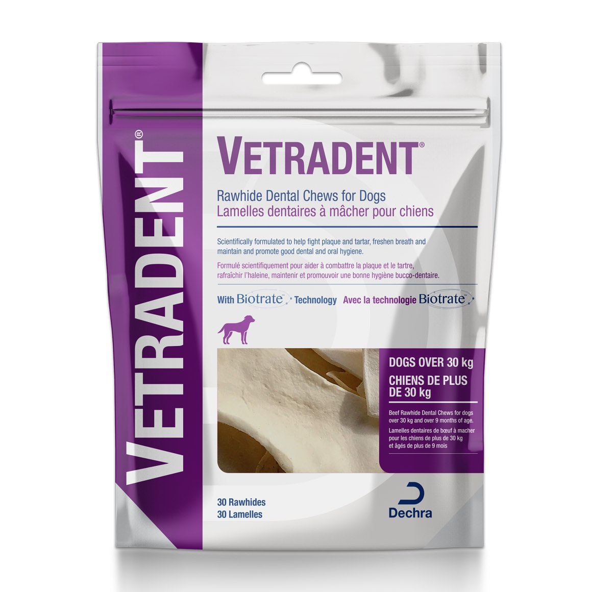 Vetradent rawhide dental chews