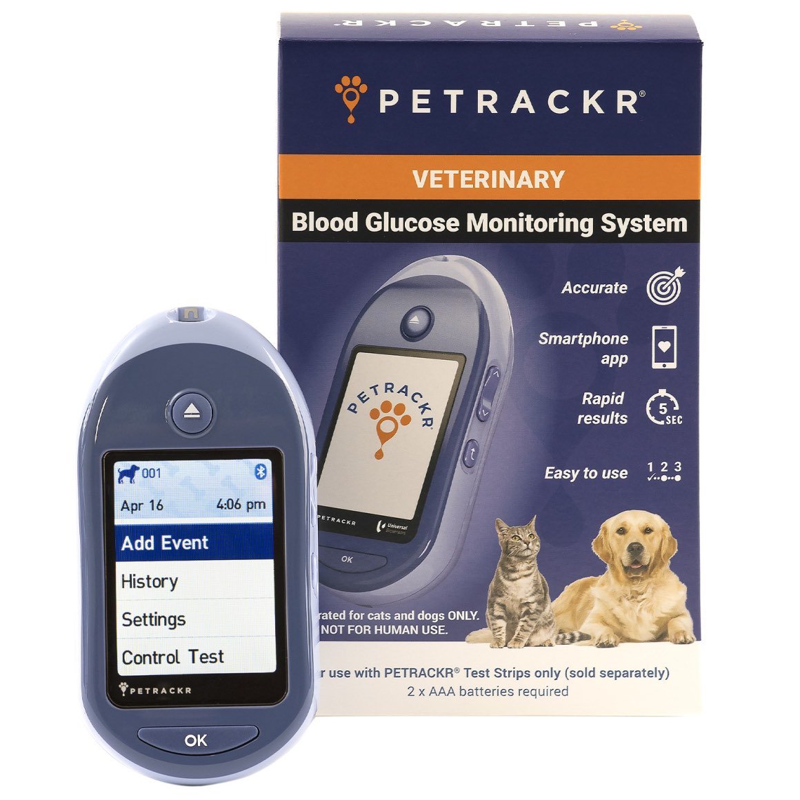 Petrackr blood glucose monitoring system