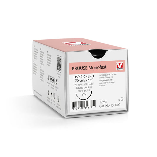 Monofast suture 2/0 with 1/2 circle needle (70 cm)