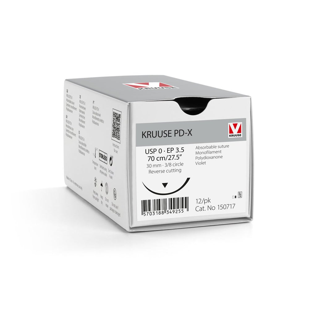 PD-X suture 0 with 3/8 circle needle (70 cm)