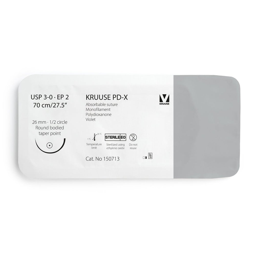 PD-X suture 3/0 (violet) with 1/2 circle needle (70 cm)