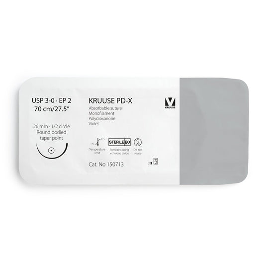 PD-X suture 3/0 (violet) with 1/2 circle needle (70 cm)