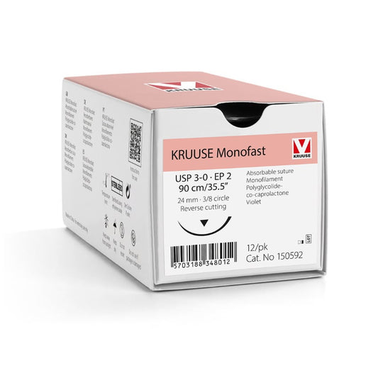 Monofast suture 3/0 with 3/8 circle needle (90 cm)