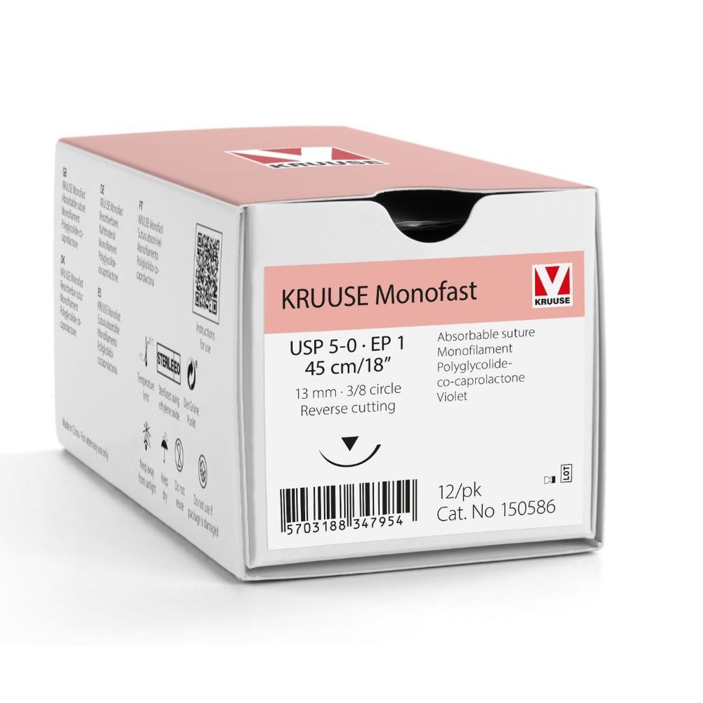 Monofast suture 5/0 (violet) with 3/8 circle needle (45 cm)