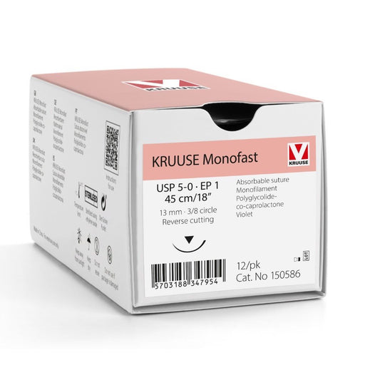 Monofast suture 5/0 (violet) with 3/8 circle needle (45 cm)