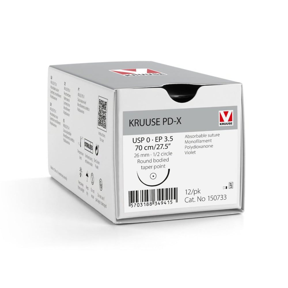 PD-X suture 0 with 1/2 circle needle (70 cm)