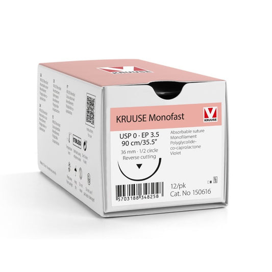 Monofast suture 0 (violet) with 1/2 circle needle (90 cm)