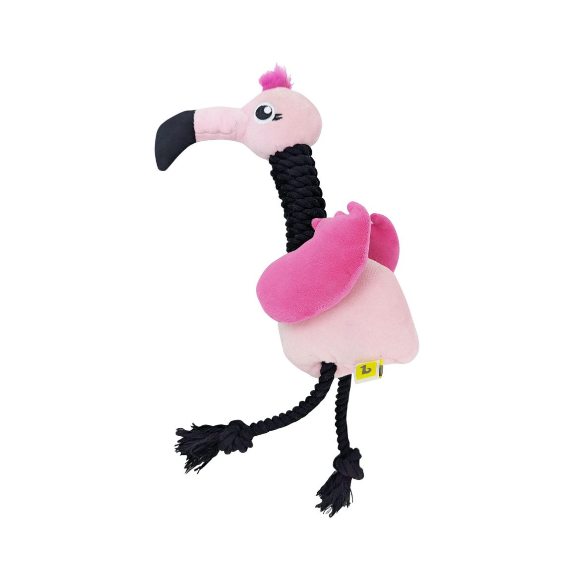 Rope neck plush dog toy