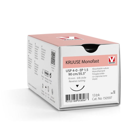 Monofast suture 4/0 (violet) with 3/8 circle needle (90 cm)