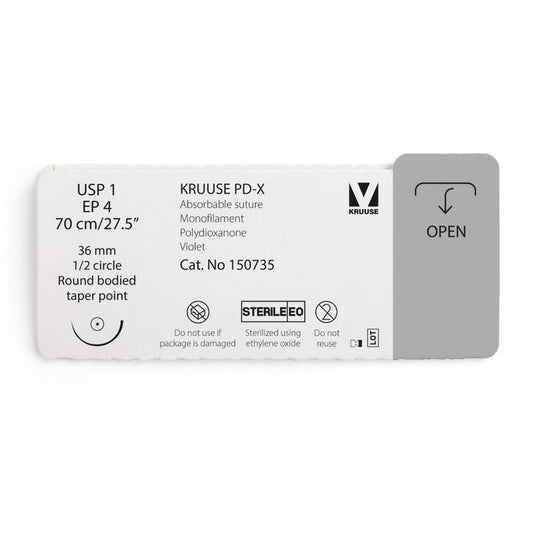 PD-X suture 1 (violet) with 1/2 circle needle (70 cm)