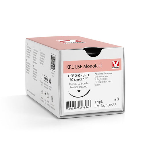 Monofast suture 2/0 (violet) with 3/8 circle needle (70 cm)