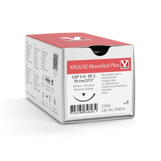 Monofast Plus suture 3/0 (violet) with 3/8 needle (70 cm)