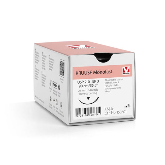 Monofast suture 2/0 (violet) with 3/8 circle needle (90 cm)