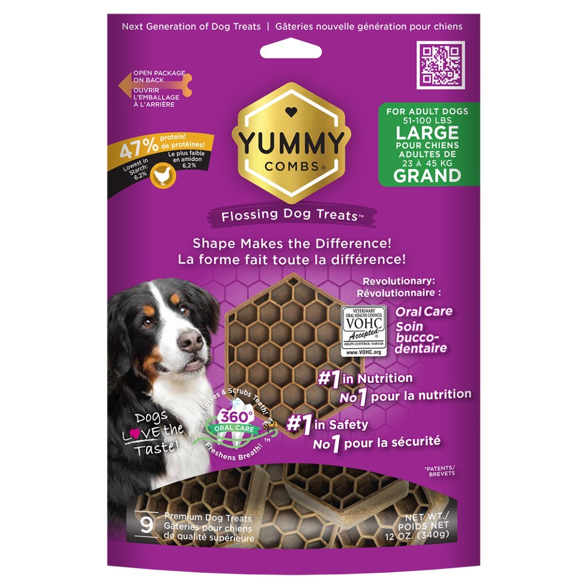 Yummy Combs dental treats for large dogs