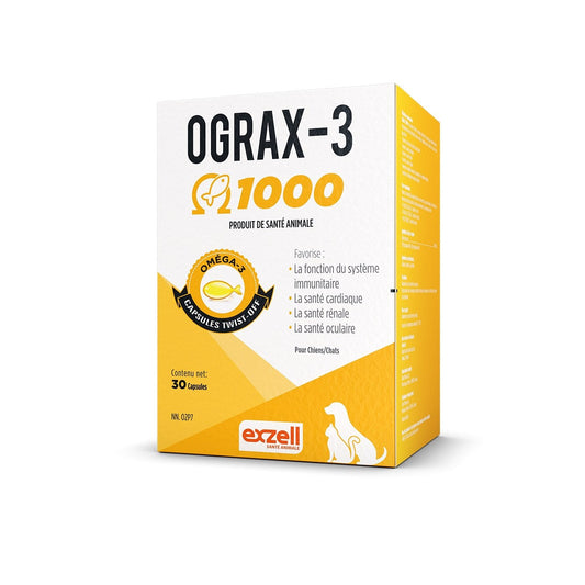 Ograx-3 Omega-3 twist-off capsules for cats and dogs