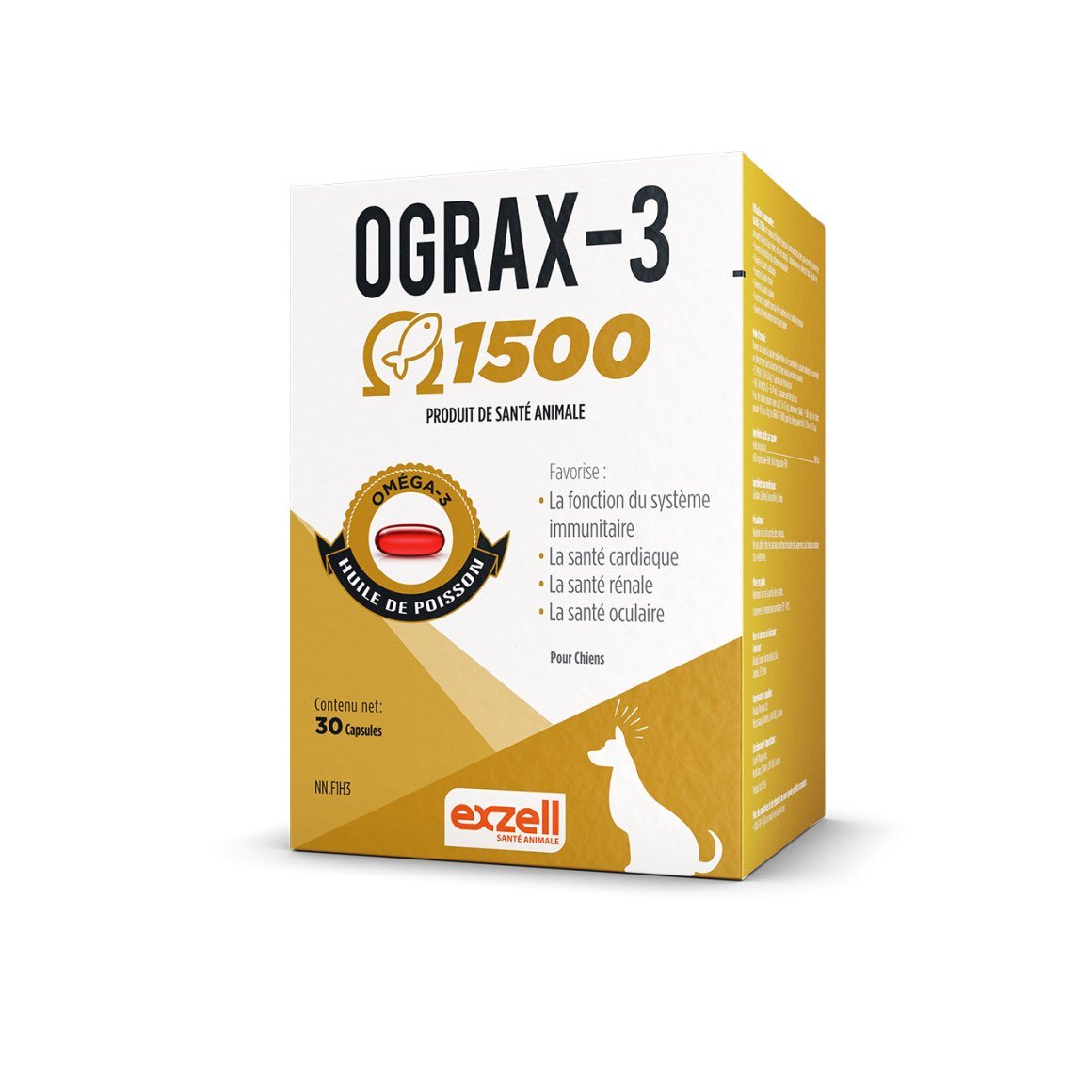 Ograx-3 Omega-3 capsules for dogs