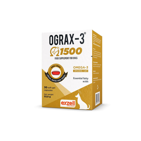 Ograx-3 Omega-3 capsules for dogs