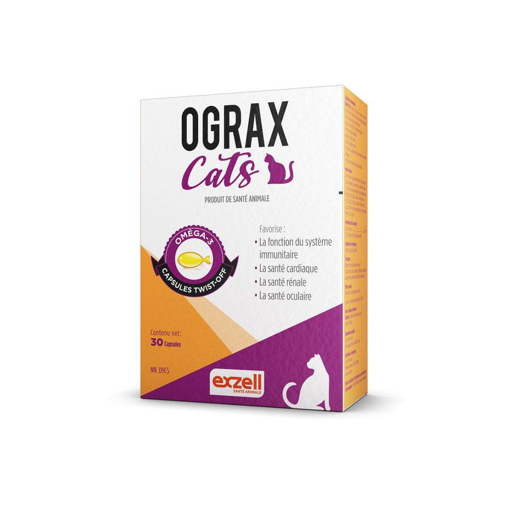 Ograx Cats Omega-3 twist-off capsules for cats
