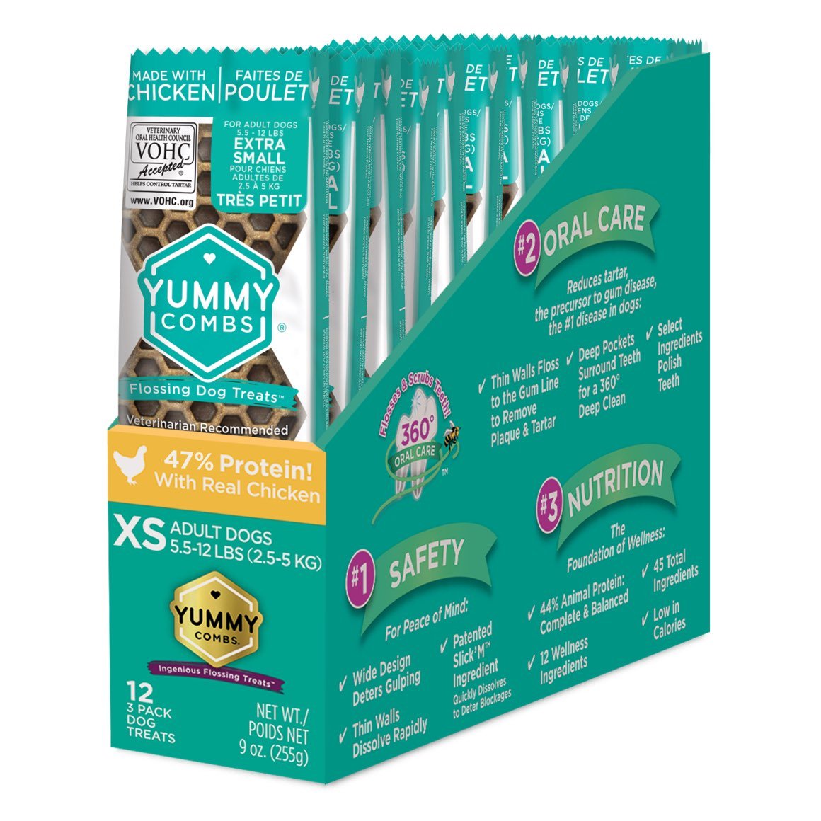 Yummy Combs dental treats for xsmall dogs (trial sizes)