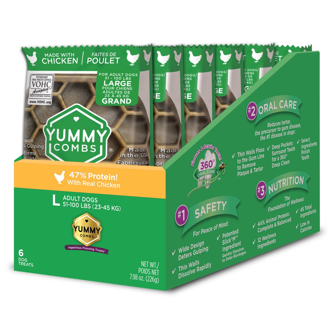 Yummy Combs dental treats for large dogs (trial sizes)
