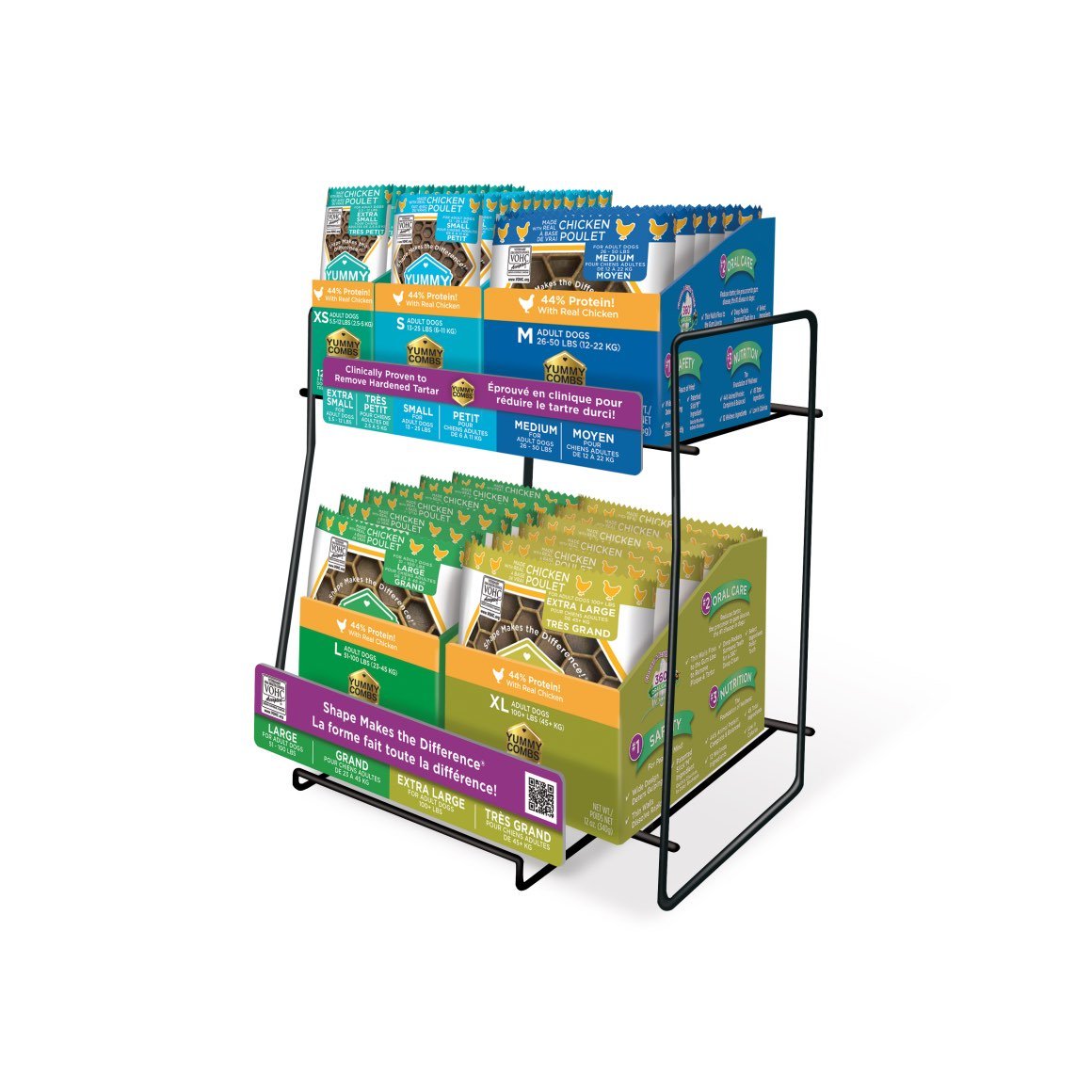 Yummy Combs dental treats for dogs - display