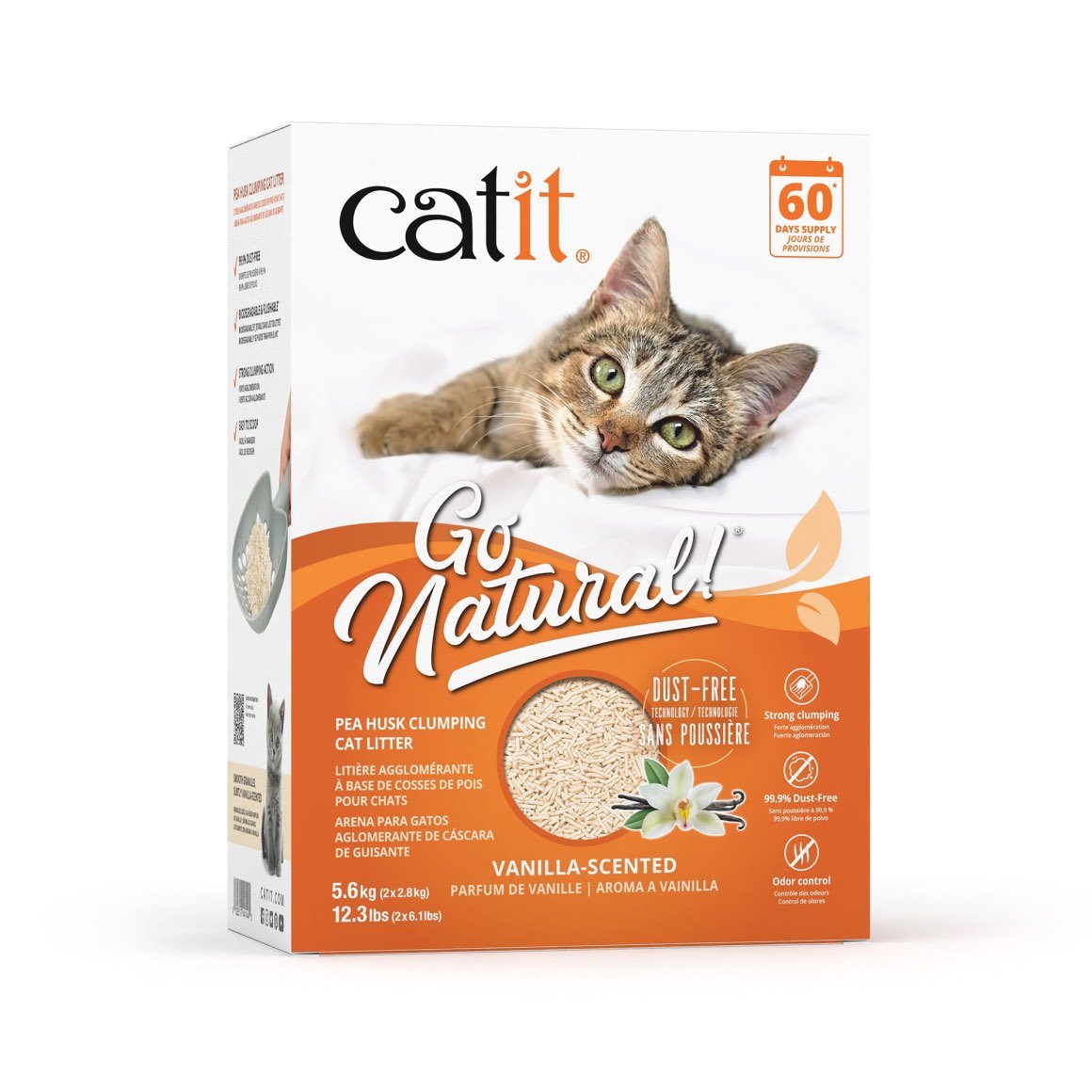 Clumping litter Go Natural! pea husk Vanilla