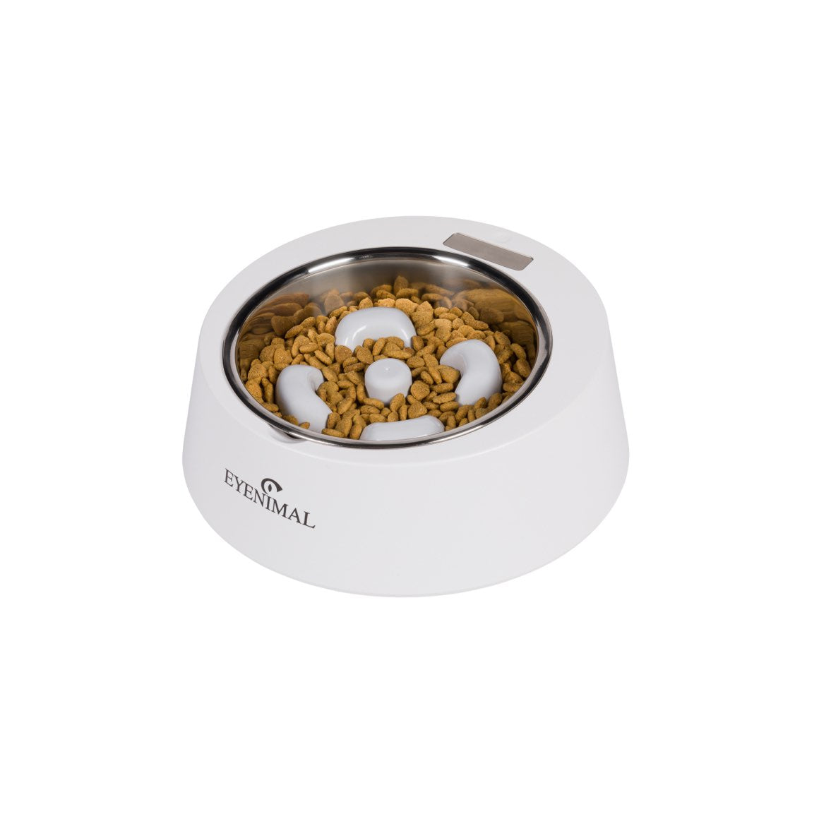 Slow feed bowl with built-in weighing scale for cats and dogs