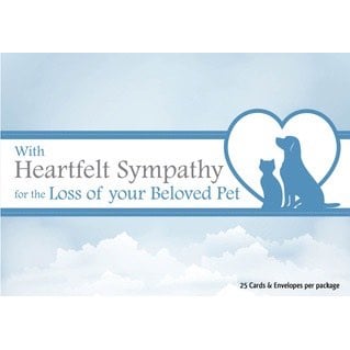 Sympathy card for cats and dogs - english only