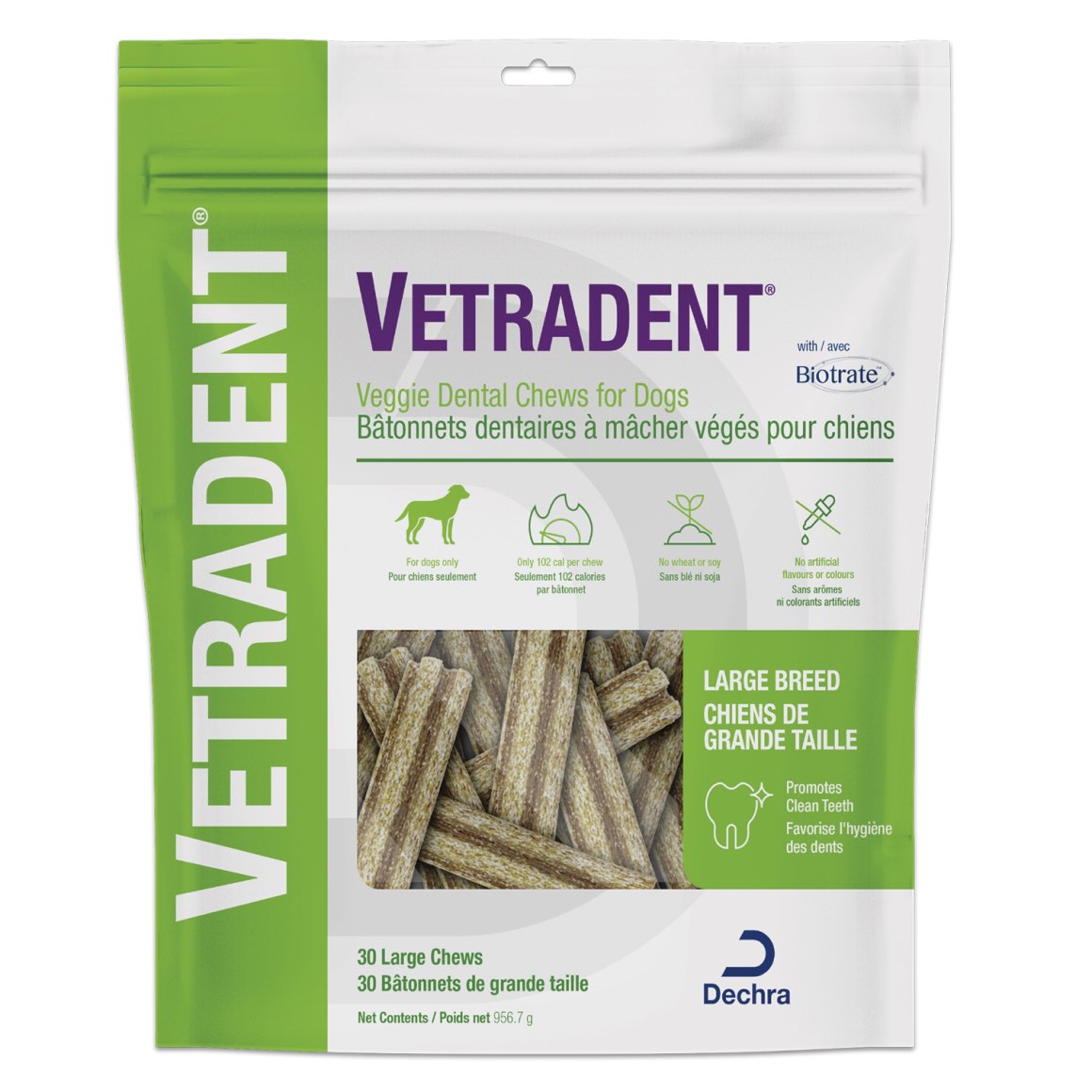 Vetradent Veggie dental chews for large breed dogs