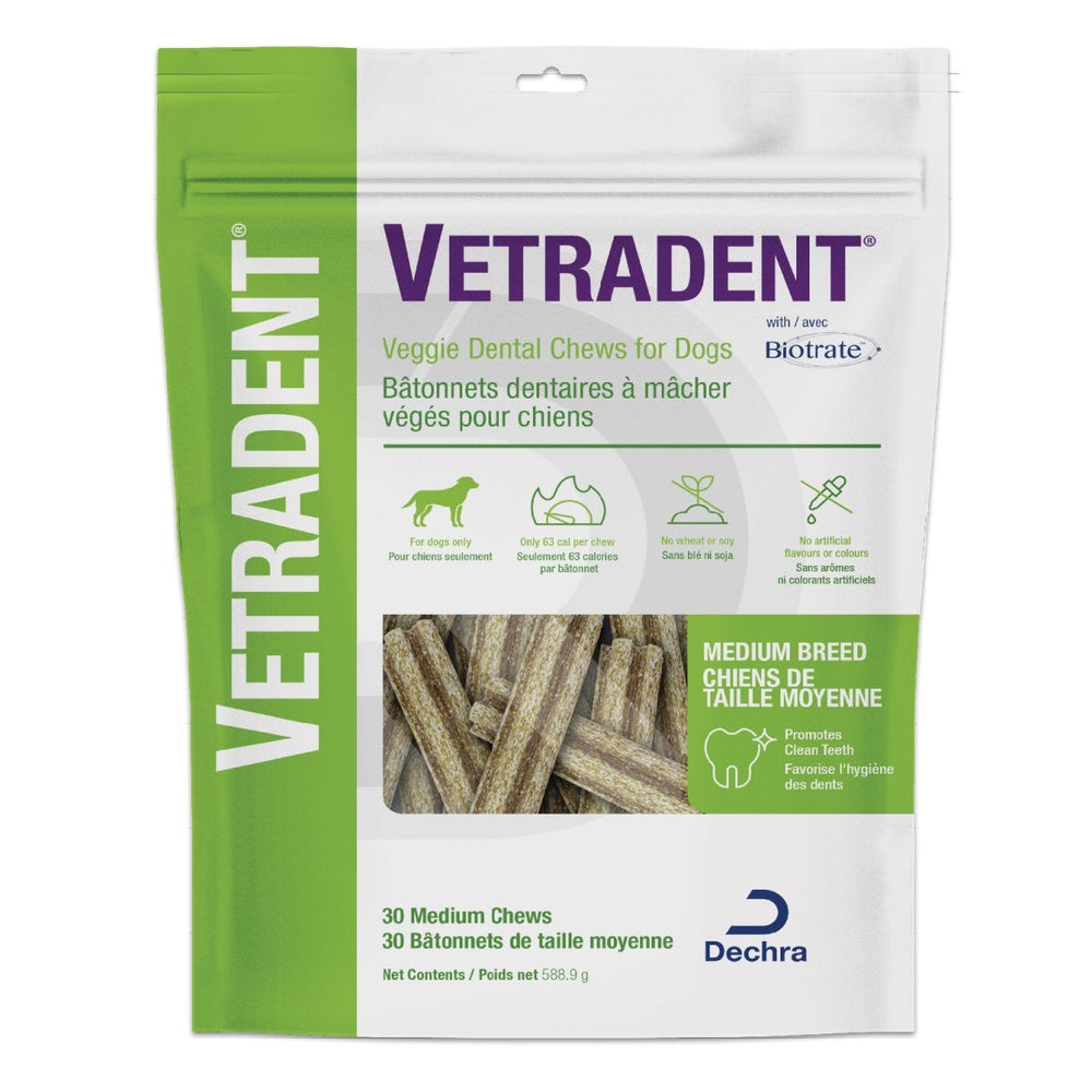 Vetradent Veggie dental chews for medium breed dogs
