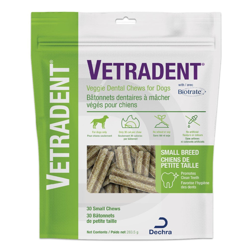 Vetradent Veggie dental chews for small breed dogs