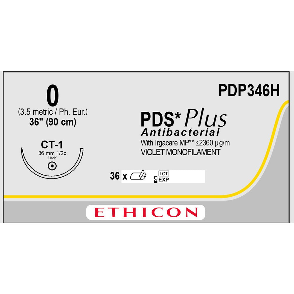 PDS Plus suture 0 dyed 1/2 circle needle (90 cm)