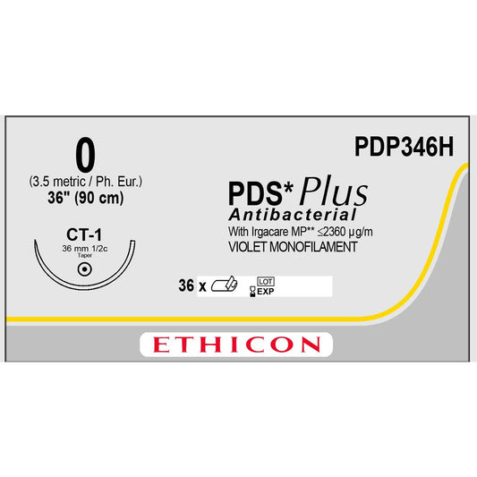 PDS Plus suture 0 dyed 1/2 circle needle (90 cm)