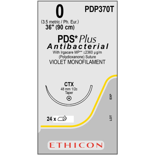 PDS Plus suture 0 dyed 1/2 circle needle (90 cm)
