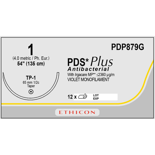Suture PDS Plus 1 dyed 1/2 circle needle (135 cm)