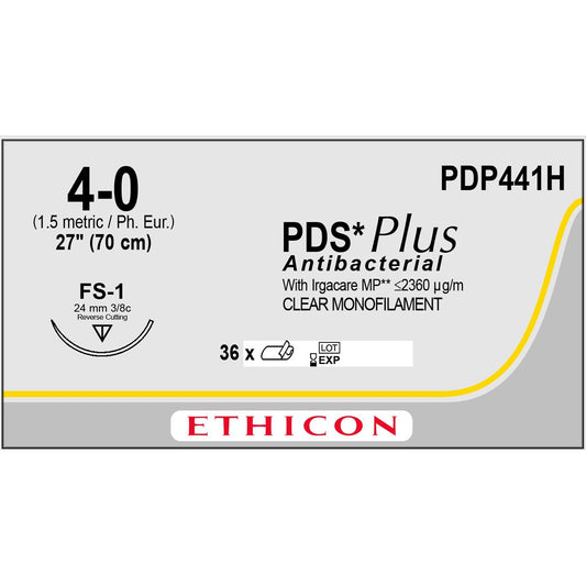 PDS Plus suture 4/0 undyed 3/8 circle needle (70 cm)