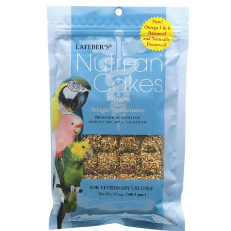 Nutri-an Cakes foraging and weight maintenance for parrots