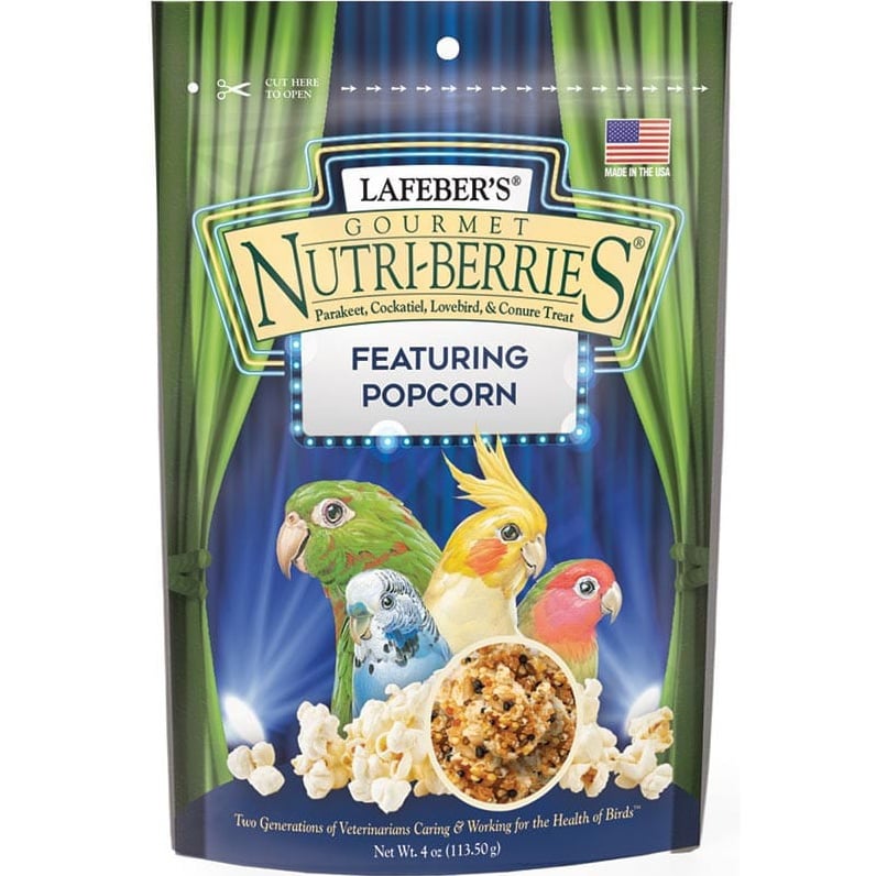 Nutri-Berries Popcorn for parakeets, cockatiel, lovebirds and conures