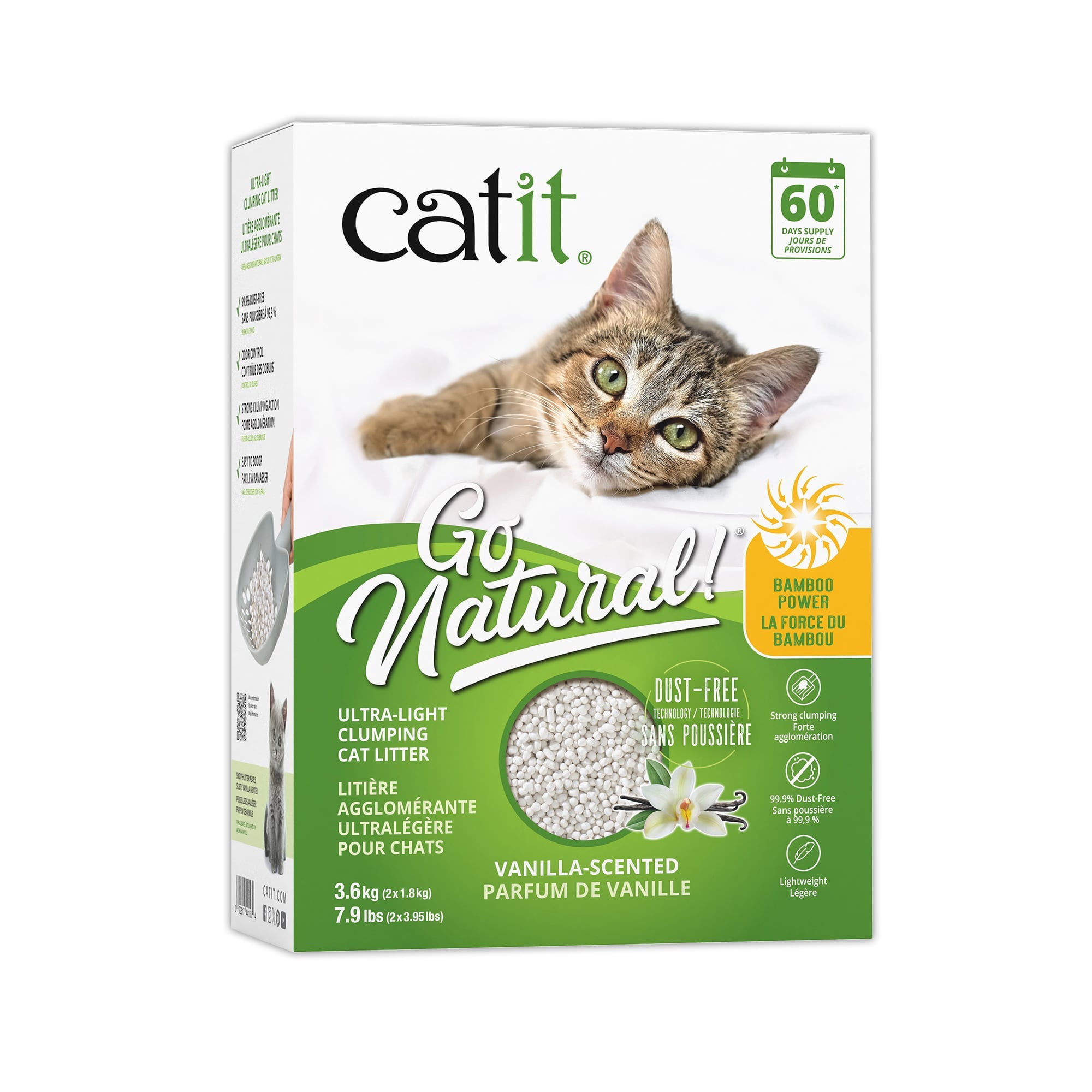 Clumping Litter Go Natural! ultra-light pea husk vanilla