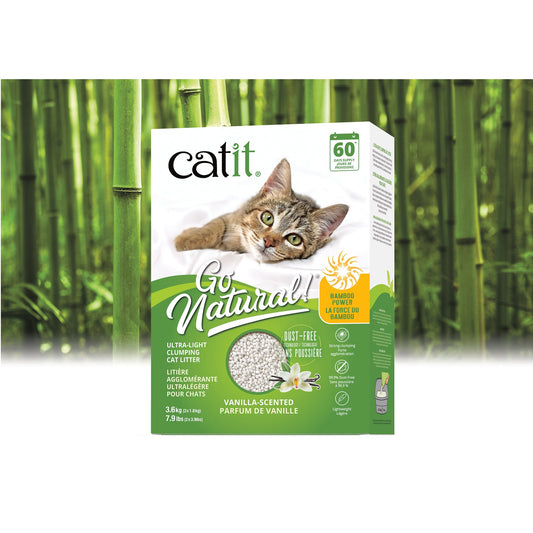 Clumping Litter Go Natural! ultra-light pea husk vanilla