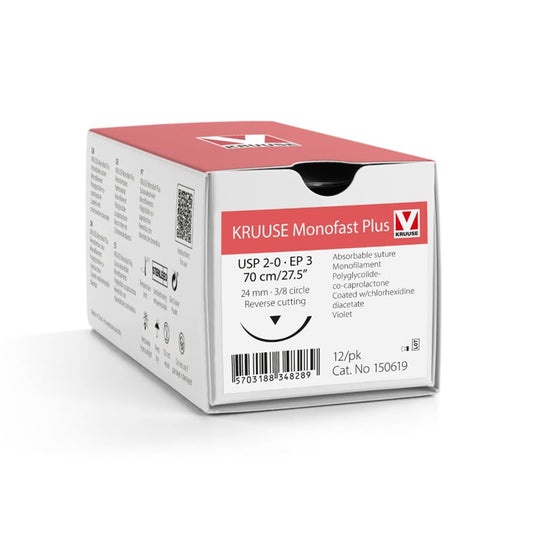 Monofast Plus suture 2/0 dyed 3/8 needle (70 cm)