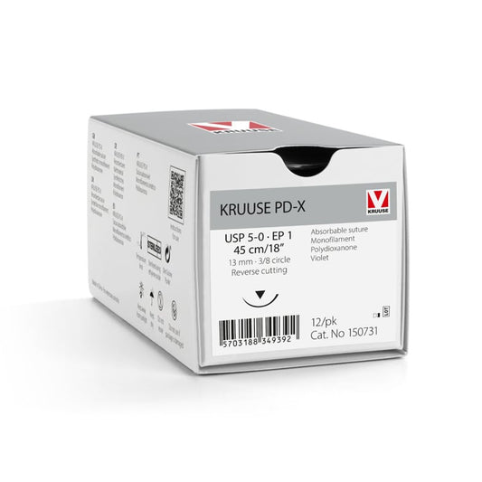 PD-X suture 5/0 dyed 3/8 circle needle (45 cm)