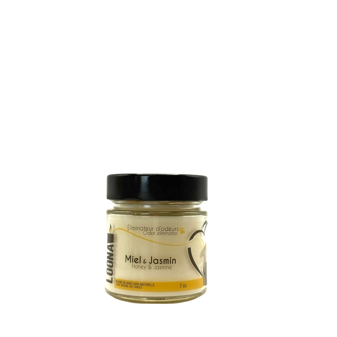 Candle LOONA with odour eliminator - honey and jasmine