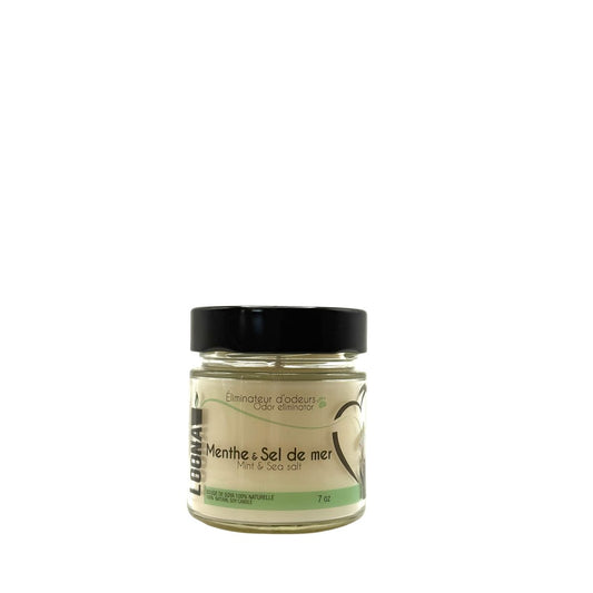 Candle LOONA with odour eliminator - mint and sea salt