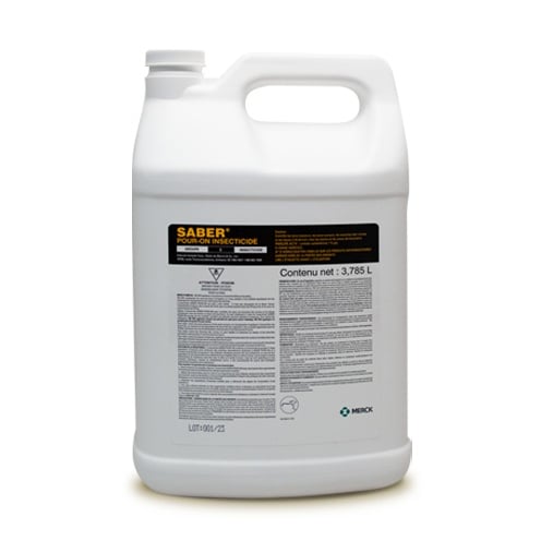 Saber pour-on liquid insecticide