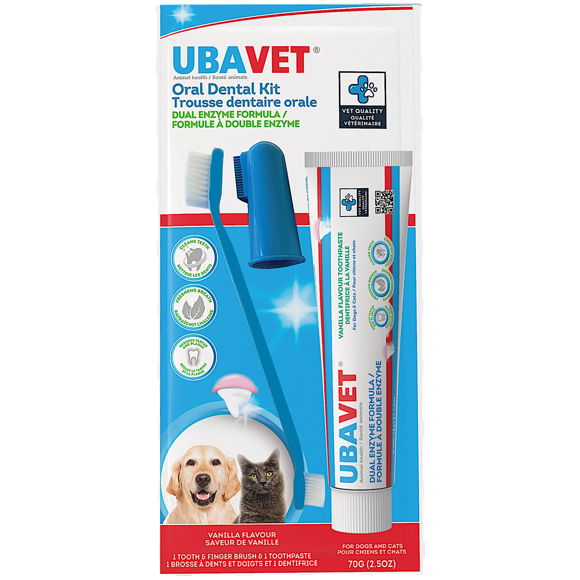 Oral dental kit for cats and dogs