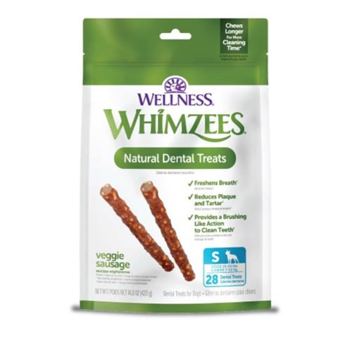 Whimzees veggie sausage for small dogs